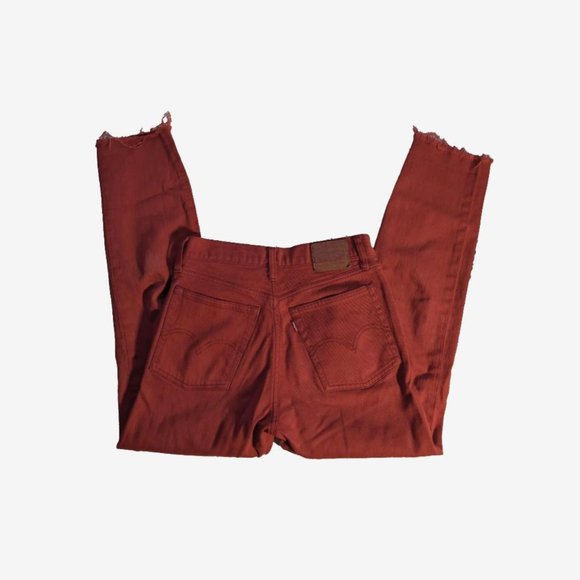 vintage levis red high waisted jeans - Picture 2 of 2